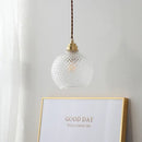 GobekUsa Glass Ball LED Pendant Light: Nordic Modern Copper Socket Hanging Lamp for Home Indoor Lighting.