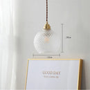 GobekUsa Glass Ball LED Pendant Light: Nordic Modern Copper Socket Hanging Lamp for Home Indoor Lighting.