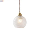 GobekUsa Glass Ball LED Pendant Light: Nordic Modern Copper Socket Hanging Lamp for Home Indoor Lighting.