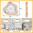 GobekUsa Cloud Shape Wooden LED Ceiling Light for Modern Nordic Home Living Room Surface Fixture