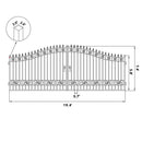 20x8 ft Steel Dual Swing Driveway Gate