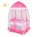 Portable Baby Playpen Crib Cradle with Carring Bag-Pink by LJGDeals