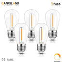 Dimmable led filament warm white outdoor bulbs 5 pack garden light by Decorbites