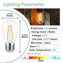 Dimmable led filament warm white outdoor bulbs 5 pack garden light by Decorbites
