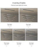 GobekUsa Dimmable Nordic LED Ceiling Chandelier for Living Room