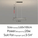 GobekUsa Dimmable Nordic LED Ceiling Chandelier for Living Room
