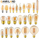 Dimmable vintage led filament bulb amber glass bedroom light by Decorbites
