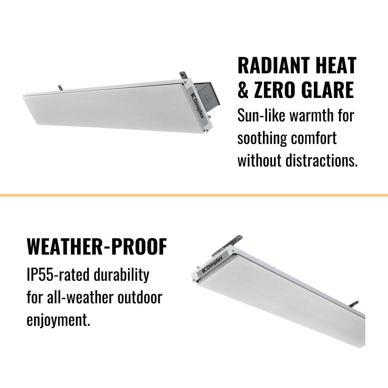 Dimplex DLW 70" Noiseless Radiant Electric Heater For Outdoor And Indoor, 3200W [DLW3200W24] (SAK15698)
