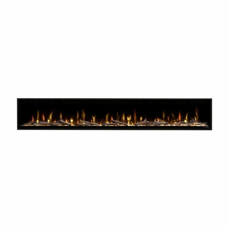 Dimplex Ignite Evolve Built-In Frosted Tumbled Glass Linear Electric Fireplace With Heat Boost System & Trim Kit (SAK59214)