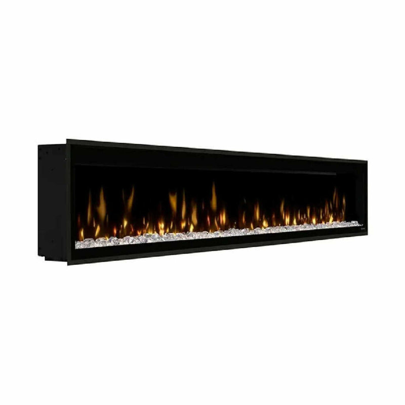 Dimplex Ignite Evolve Built-In Frosted Tumbled Glass Linear Electric Fireplace With Heat Boost System & Trim Kit (SAK59214)