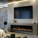 Dimplex Ignite Evolve Built-In Frosted Tumbled Glass Linear Electric Fireplace With Heat Boost System & Trim Kit (SAK59214)