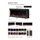 Dimplex IgniteXL Bold 74" Deep Built-In Linear Electric Fireplace [XLF7417-XD] (SAK78959)