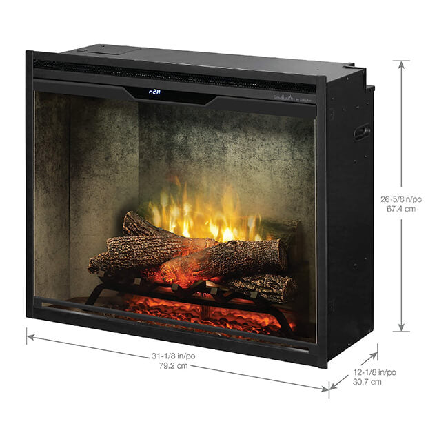 Dimplex Revillusion Built-In Electric Firebox W/ Weathered Concrete Line & Plug Kit [RBF30/42WC-FG] (SAK46891)