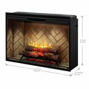 Dimplex Revillusion Herringbone Brick Built-In Electric Firebox With Front Glass [RBF30/36/42] (SAK12893)