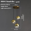 Dining Room Chandelier Bedroom Bedside Glass Chandelier