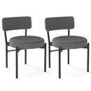 Dining Chair Set of 2 with Curved Backrest and Padded Seat by LJGDeals