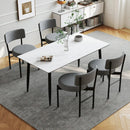 Dining Chair Set of 2 with Curved Backrest and Padded Seat by LJGDeals
