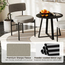 Dining Chair Set of 2 with Curved Backrest and Padded Seat by LJGDeals