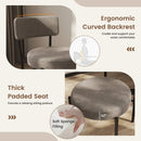 Dining Chair Set of 2 with Curved Backrest and Padded Seat by LJGDeals