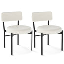Dining Chair Set of 2 with Curved Backrest and Padded Seat by LJGDeals