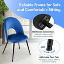 Dining Chair Set of 2 with Metal Base and Adjustable Pads by LJGDeals