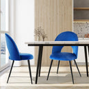 Dining Chair Set of 2 with Metal Base and Adjustable Pads by LJGDeals