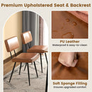 Dining Chair Set of 2 with Padded Backrest and Seat by LJGDeals