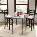 Bar Chairs with Ergonomic Backrest and Comfy Footrest and Soft Padded Seat by LJGDeals
