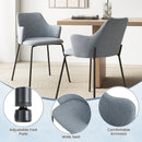Dining Chairs Set of 2 with Curved Backrest Wide Seat and Armrests by LJGDeals