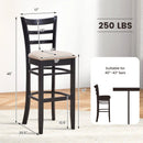 Bar Chairs with Ergonomic Backrest and Comfy Footrest and Soft Padded Seat by DirectDeals