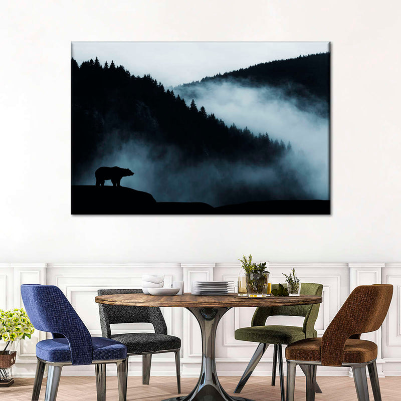 Misty Mountain Bear Wall Art