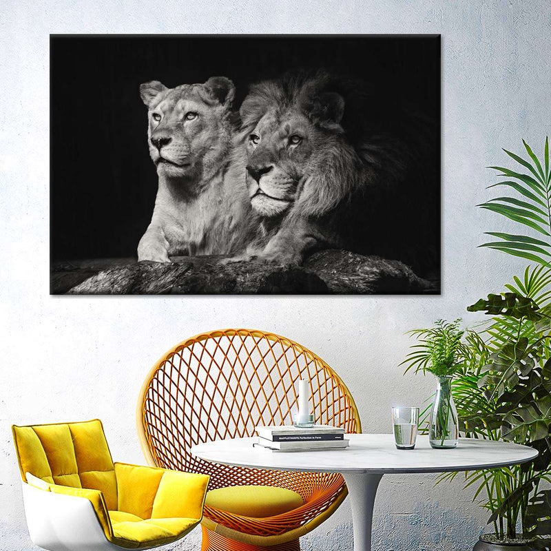 Lion And Lioness Mates Wall Art