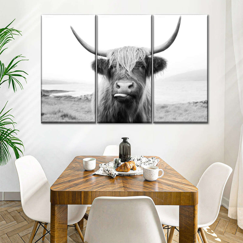 Funny Highland Cow Wall Art