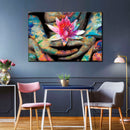 Lotus Flower In Hand Wall Art