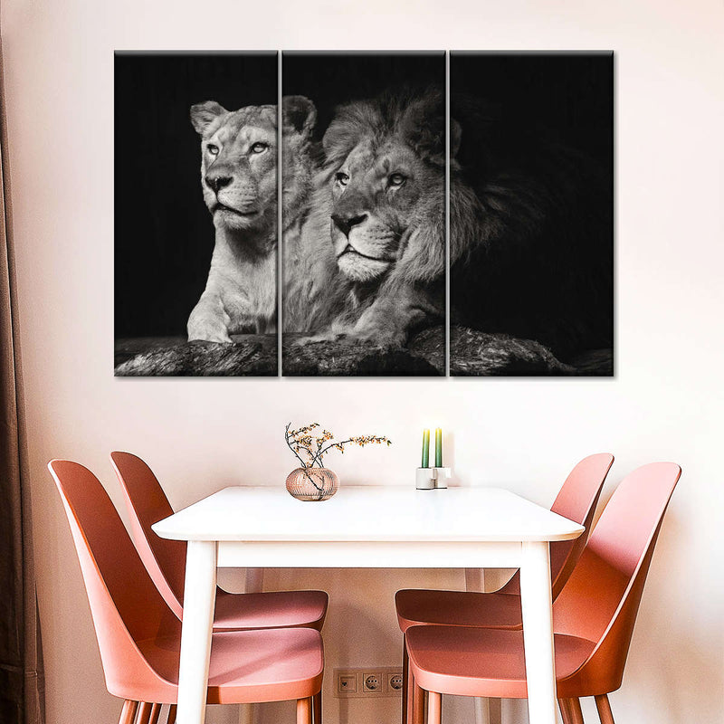 Lion And Lioness Mates Wall Art