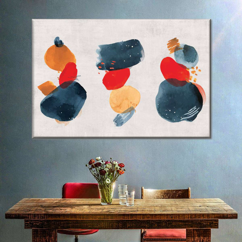 Watercolor Blotches Canvas Set Wall Art