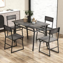 5 Piece Dining Table Set with Storage Rack and Metal Frame by LJGDeals