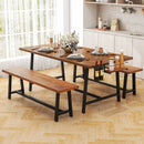 Dining Table Set for 5-7 with 2-Bottle Wine Rack and Condiment Holder by LJGDeals