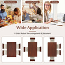 5-Piece Dining Table Set with High Curved Back for 4 People-Walnut by LJGDeals