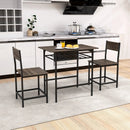 Dining Table Set with Metal Frame and Storage Rack by LJGDeals