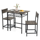 Dining Table Set with Metal Frame and Storage Rack by LJGDeals