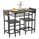 Dining Table Set with Metal Frame and Storage Rack by LJGDeals