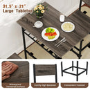 Dining Table Set with Metal Frame and Storage Rack by LJGDeals