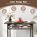 Dining Table Set with Metal Frame and Storage Rack by LJGDeals