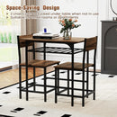 Dining Table Set with Metal Frame and Storage Rack by LJGDeals