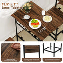 Dining Table Set with Metal Frame and Storage Rack by LJGDeals