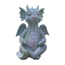 Dino garden sculpture gray dragon window figurine outdoor decor by Decorbites
