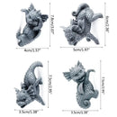 Dino garden sculpture gray dragon window figurine outdoor decor by Decorbites