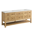James Martin Breckenridge 72" Double Bathroom Vanity, Light Natural Oak