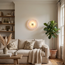 Disc Shaped Alabaster Wall Light